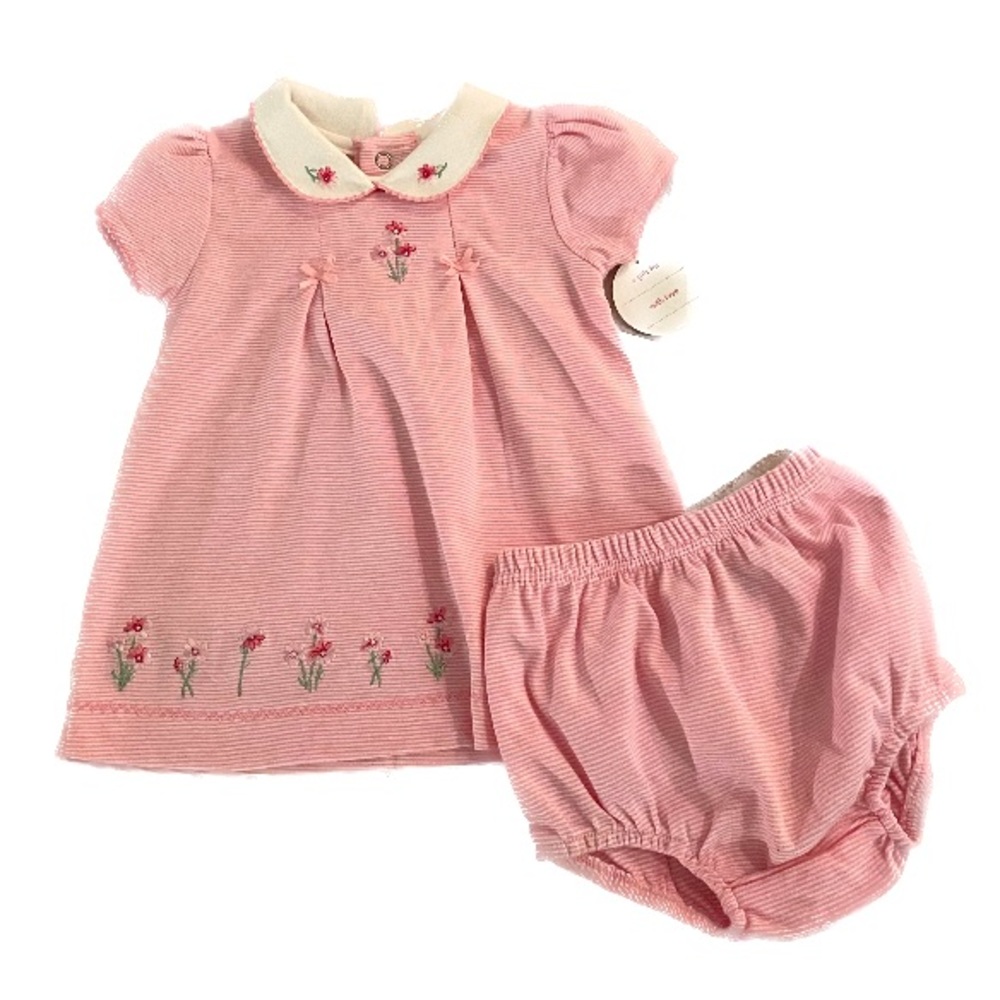 Carter’s Pretty in Pink Girls 9M Pink Dress and Bloomers